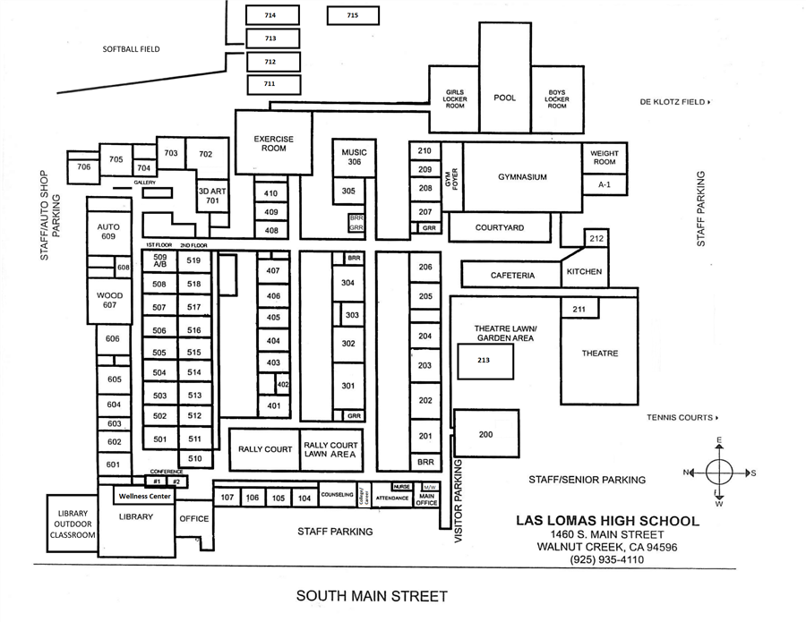 Las Lomas High School campus map